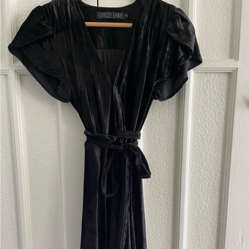 Christy Dawn The Autumn Dress in Black Velvet